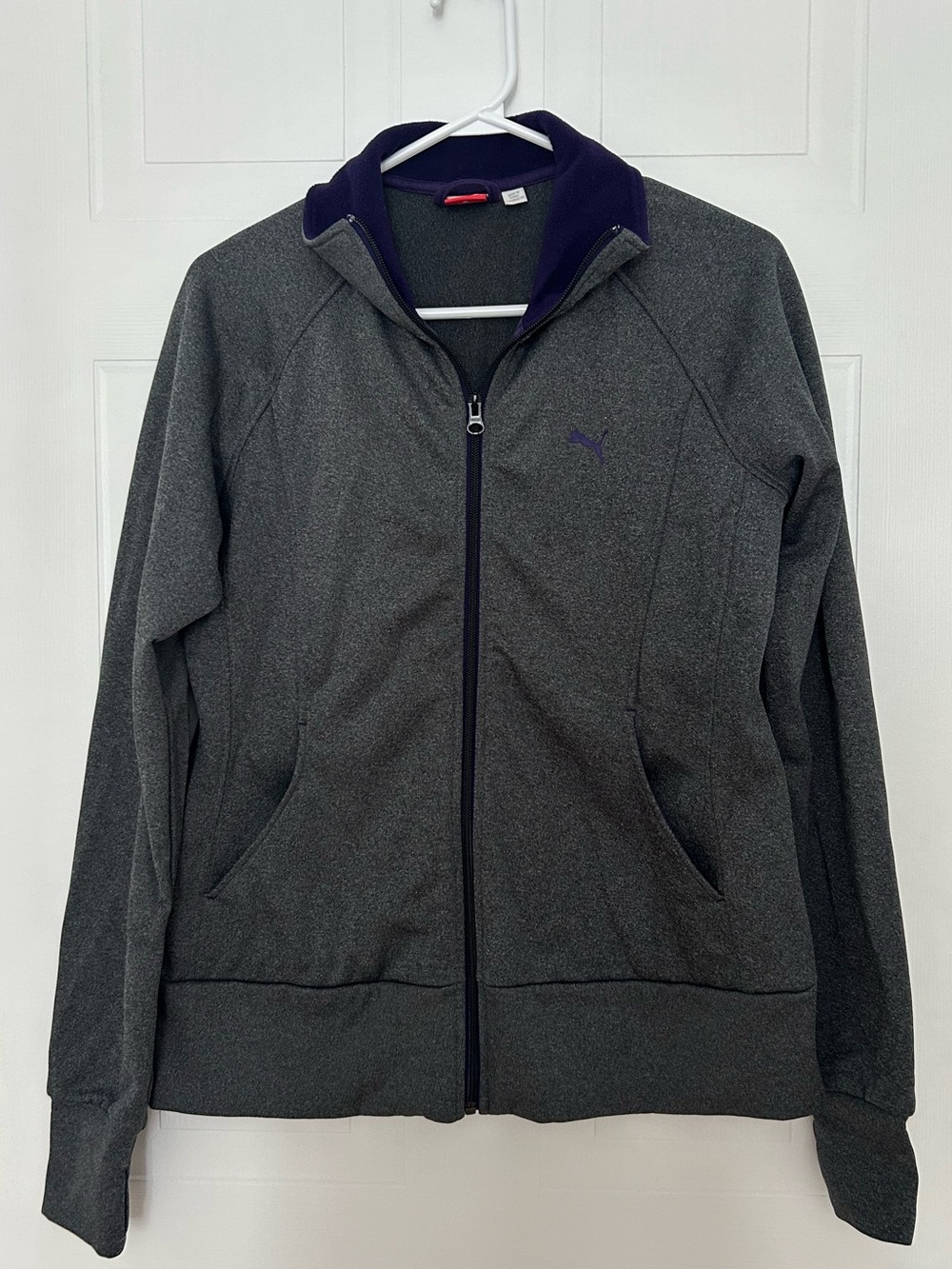 Puma Gray Jacket with Purple Trim - Women’s Size M